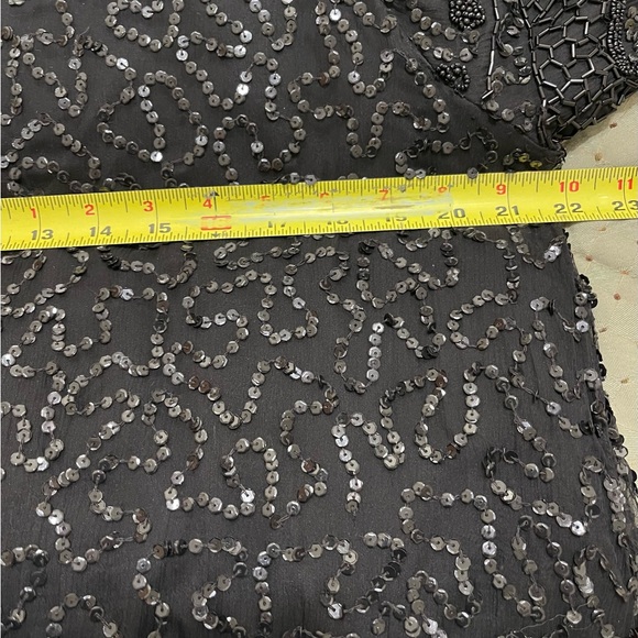 Vintage Sequin Dress XL Sequin 100% Silk Cocktail Shift  Evening - Picture 5 of 9